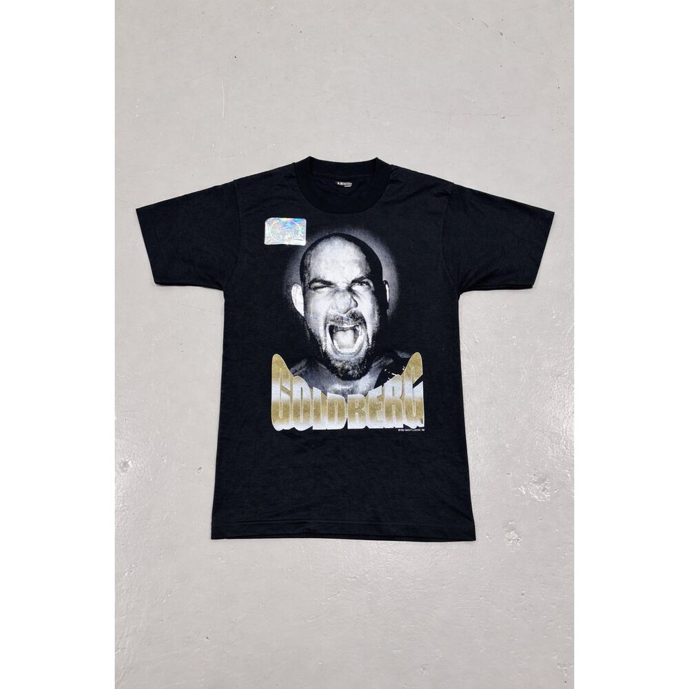 Vintage 1996 Goldberg WCW Shirt Mens Small Single Stitch WrestleWear NWO Era